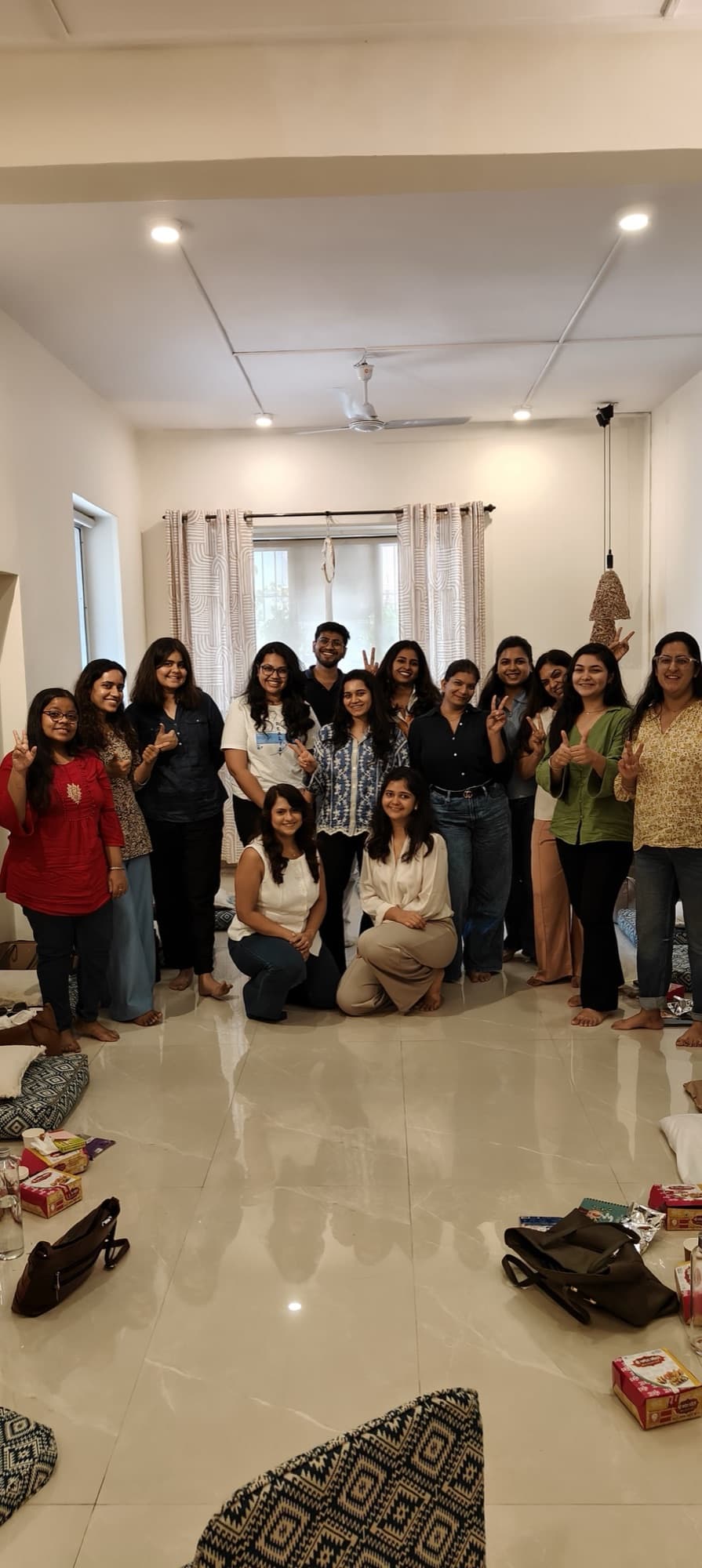 Therapists meetup group photograph, unposed and warm